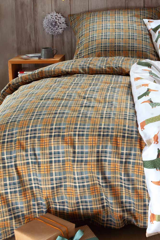 dormabell Karo Flanell Bettwäsche