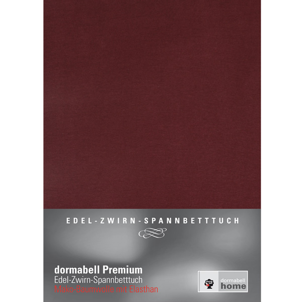 dormabell Premium Jersey Bettlaken Dunkelrot