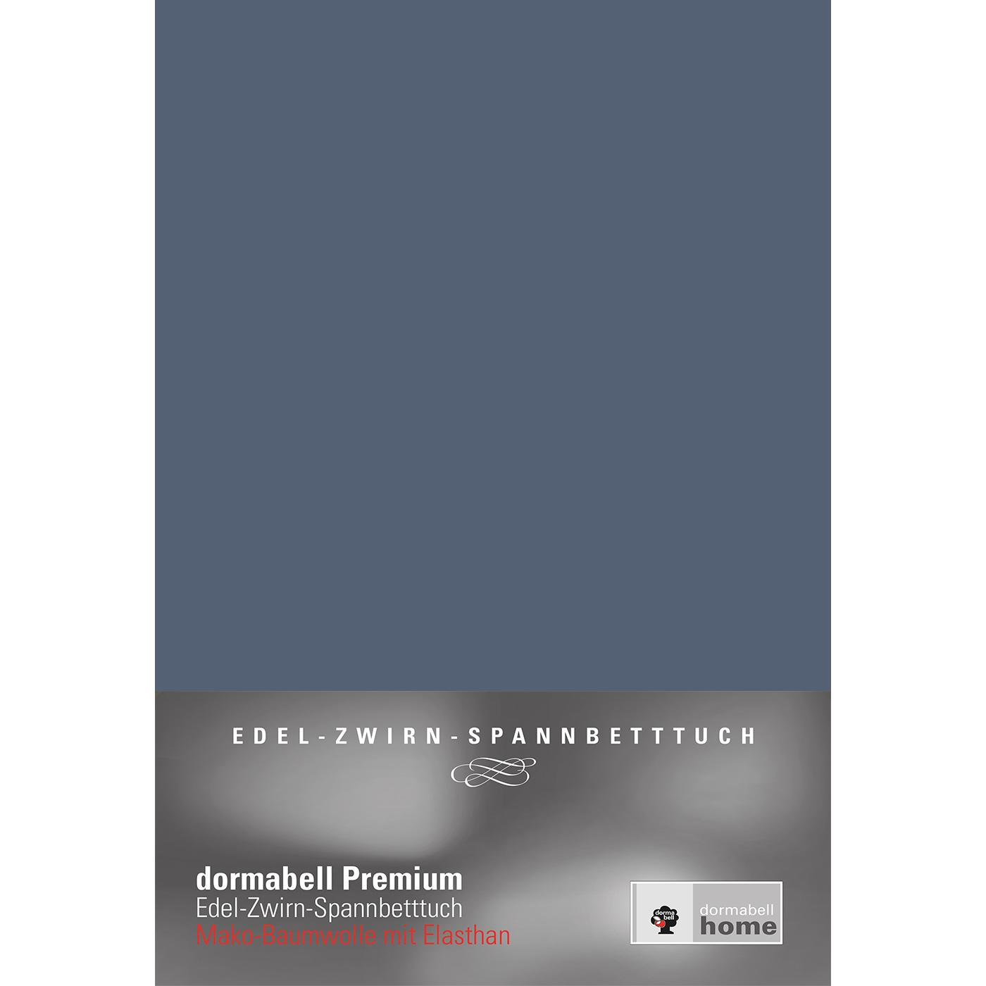 dormabell Premium Jersey-Spannbetttuch blaugrau 