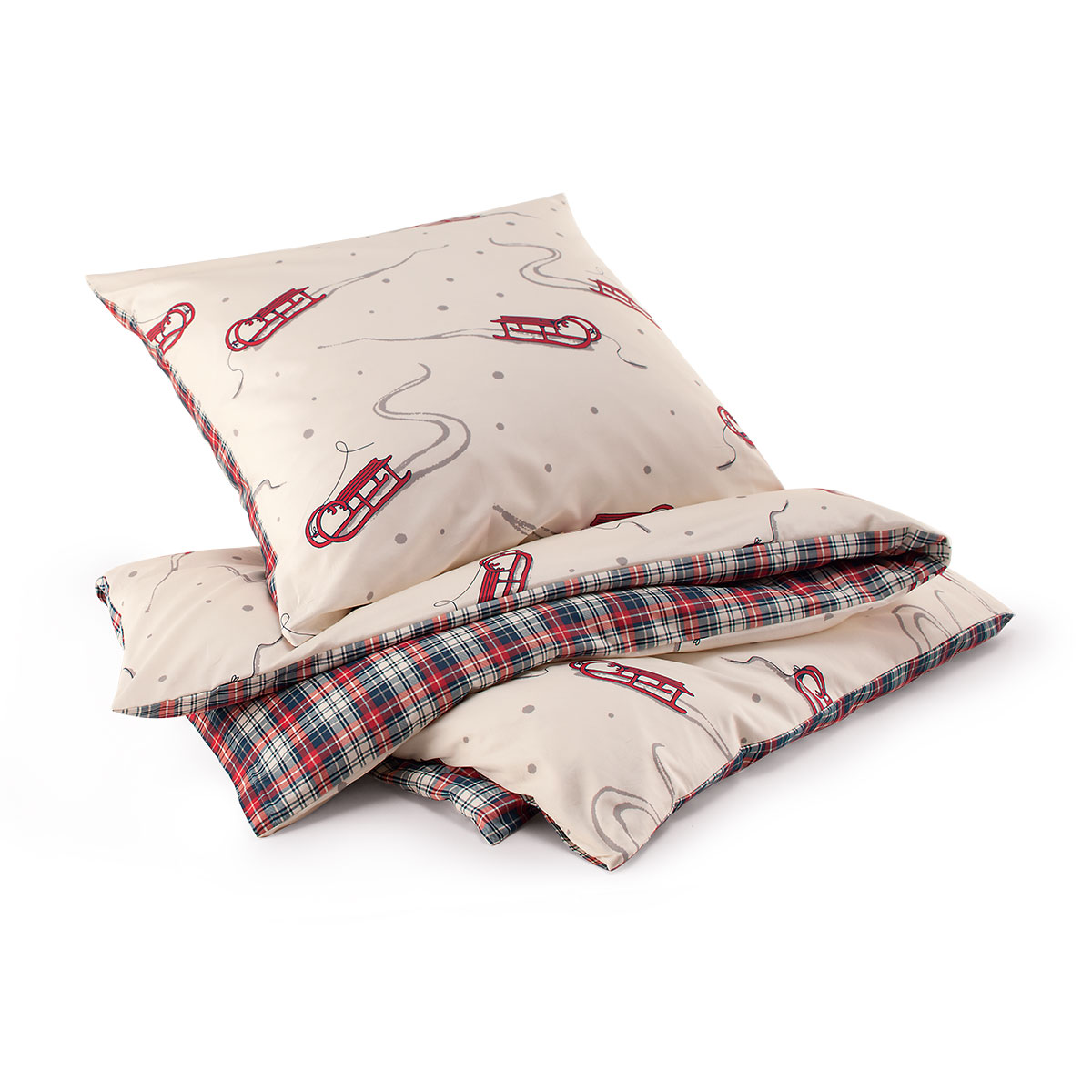 Dormabell home Winterzeit Biber-Wende-Bettwäsche Schlitten 8106
