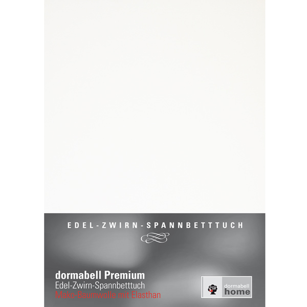 dormabell Premium Jersey Spannbettlaken weiß