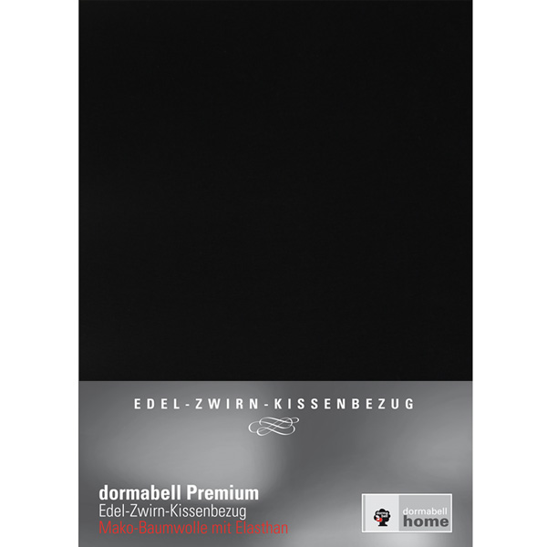 dormabell Premium Jersey Kissenbezug Schwarz